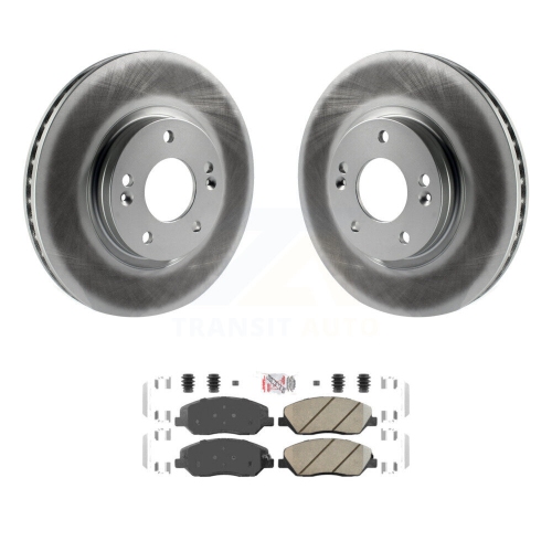 Image 1 of 10.. Front Coated Disc Brake Rotors And Ceramic Pads Kit For 2007-2009 Hyundai Santa Fe KGA-101000