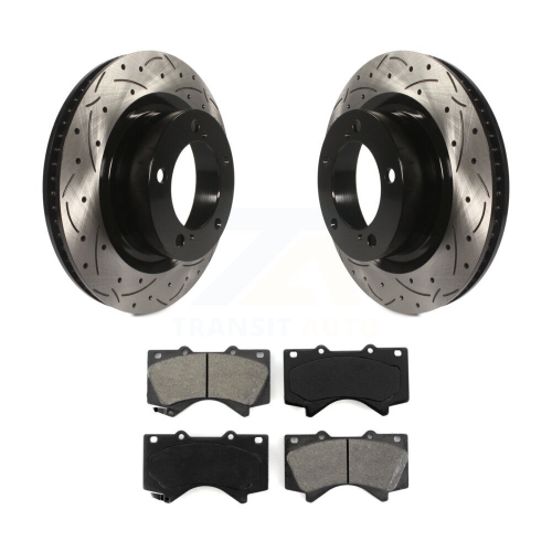 Image 1 de 10.. Disques de frein semi-métalliques pour Toyota Tundra Sequoia Lexus LX570 KDS-100099