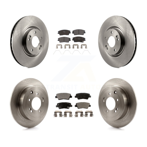 Image 1 of 10.. Front Rear Brake Rotor & Semi-Metallic Pad Kit For Kia Sportage With Manual Parking K8F-101418