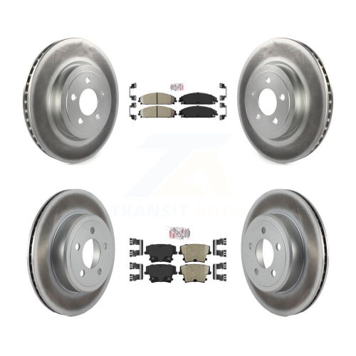 Image 1 of 10.. Front Rear Ceramic Pad & Coated Brake Rotor Kit For Dodge Charger Chrysler 300 Challenger KGA-101808