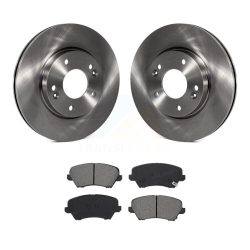 Image 1 of 10.. Front Brake Rotors Semi-Metallic Pad Kit For Kia Forte Hyundai Elantra GT Veloster Forte5 K8S-102875
