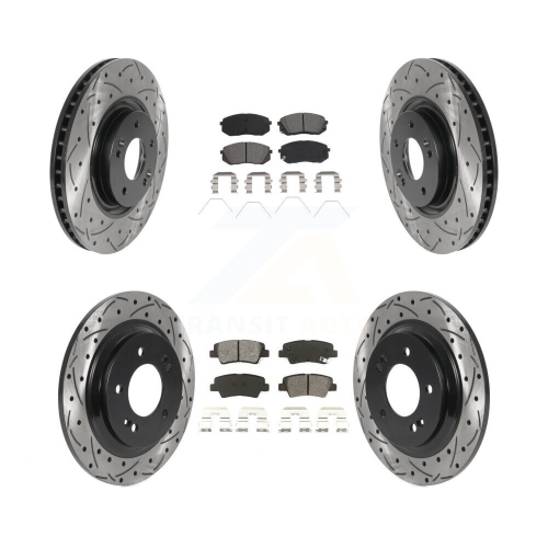 Image 1 de 10.. Disques de frein semi-métalliques pour moteur à ESSENCE Hyundai Sonata KDS-100761 16, avant, arrière, à fentes pour perceuse