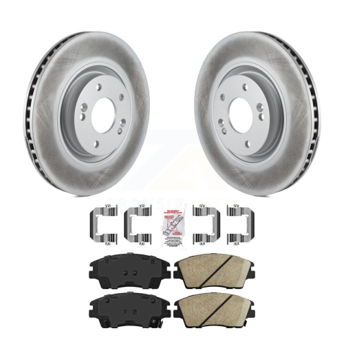 Image 1 of 10.. Front Coated Disc Brake Rotor And Ceramic Pad Kit For 2017-2022 Kia Sportage Turbocharged KGA-100486