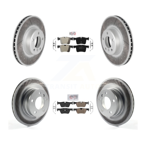 Image 1 de 10.. Plaquettes semi-métalliques avant arrière et disques de frein enduits pour BMW 328d KGA-105340