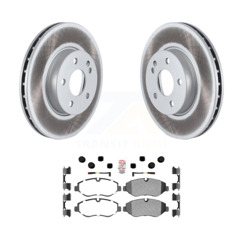 TRANSIT AUTO  Front Coated Disc Brake Rotors & Semi-Metallic Pad Kit for 2016-2023 Mercedes-Benz Metris Kga-101045