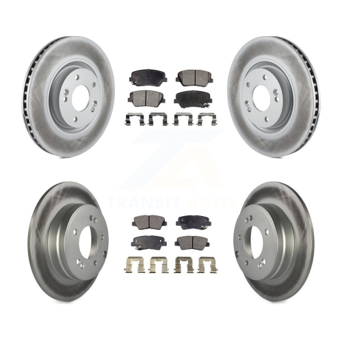 TRANSIT AUTO  Front Rear Coated Disc Brake Rotors And Ceramic Pads Kit for Hyundai Azera Kgt-101187