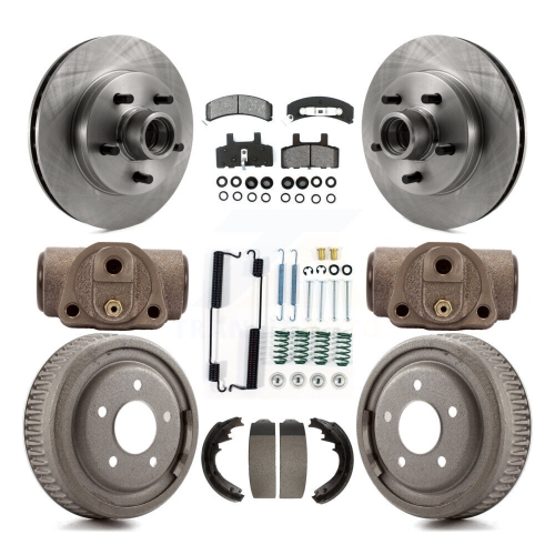 Front Rear Disc Brake Rotor Semi-Metallic Pad Drum Kit For Chevrolet C1500 Suburban K8S-103184