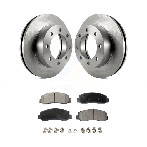 Front Disc Brake Rotors And Semi-Metallic Pads Kit For Ford F-250 Super Duty F-350 K8F-100135