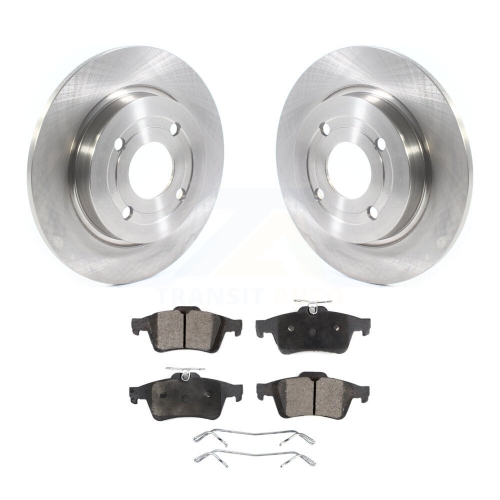 TRANSIT AUTO  Rear Disc Brake Rotors And Semi-Metallic Pads Kit for 2018-2022 Ford Ecosport Awd K8F-102790
