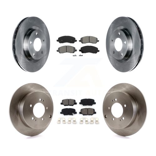TRANSIT AUTO  Front Rear Disc Brake Rotors And Semi-Metallic Pad Kit for 2013 Mitsubishi Outlander 3.0L K8S-100998