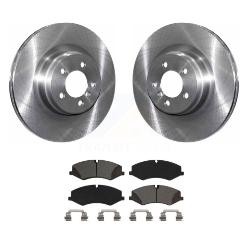 TRANSIT AUTO  Front Brake Rotors & Semi-Metallic Pad Kit for 10-12 Land Rover Range Naturally Aspirated K8S-102872