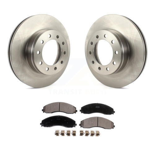 TRANSIT AUTO  Front Disc Brake Rotors And Ceramic Pads Kit for Ford F-450 Super Duty F-550 F-600 K8T-103848