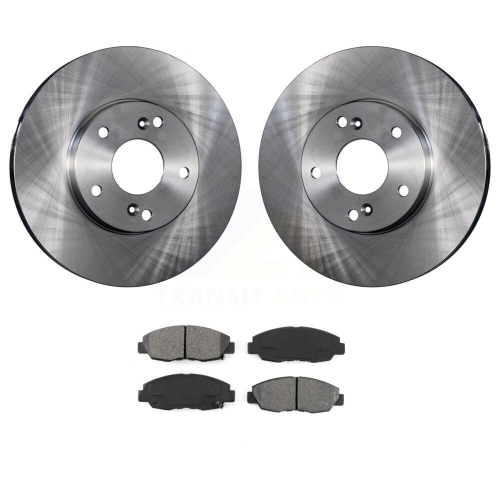 TRANSIT AUTO  Front Disc Brake Rotors And Semi-Metallic Pads Kit for 2014-2015 Honda Civic Touring K8S-100317