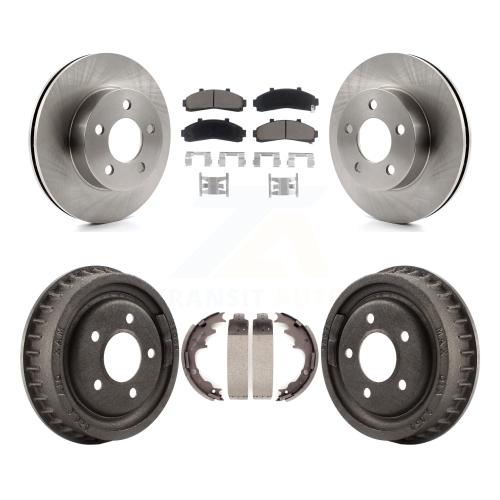 Front Rear Disc Brake Rotors Ceramic Pad & Drum Kit For Ford Ranger Mazda  B3000 B4000 4WD K8C-102447