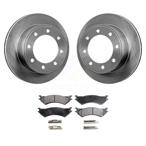 Rear Brake Rotor And Semi-Metallic Pad Kit For Ford E-350 Super Duty E-250 Econoline Club K8F-101584