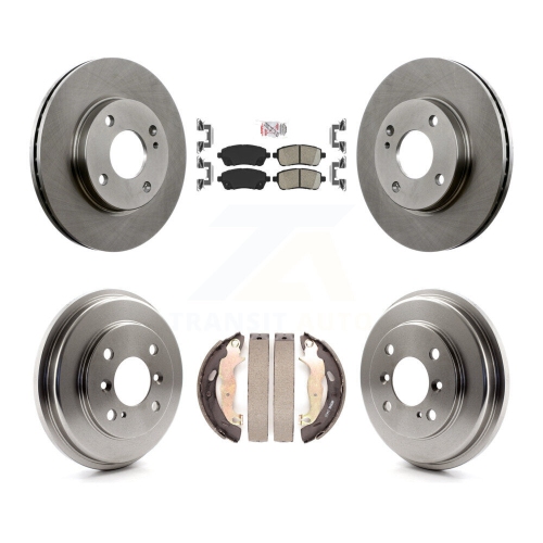 TRANSIT AUTO  Front Rear Disc Brake Rotors Ceramic Pads And Drum Kit for Ford Fiesta K8A-105026