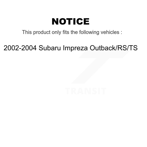 Disque de frein avant arrière Plaquette et tambour en céramique pour Subaru Impreza Outback RS TS K8T-103638 2002-2003