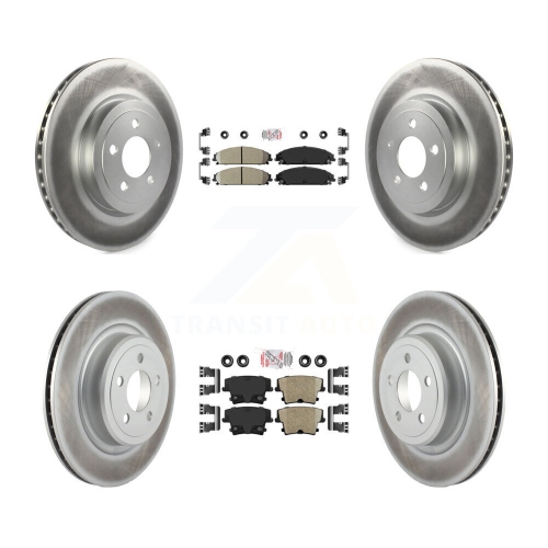 Front Rear Ceramic Pad Coated Disc Brake Rotors Kit For Dodge Charger With Police Package KGA-104969