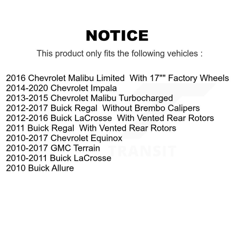 Ensemble disque de frein avant et plaquettes en céramique pour Chevrolet Equinox GMC Terrain Buick Malibu Impala K8C-100334