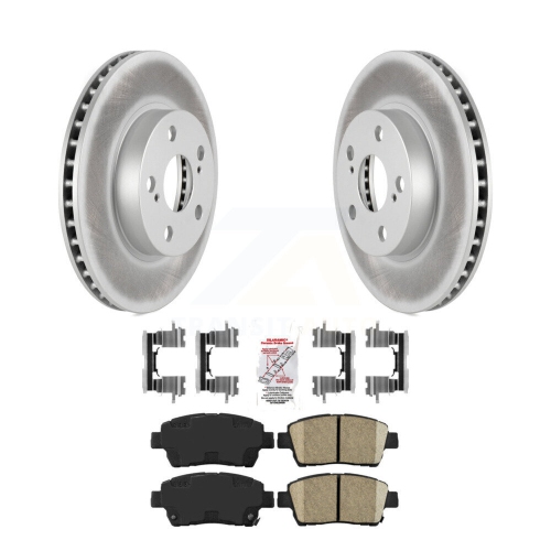 Disques de frein à disque et plaquettes en céramique enduits pour Toyota Prius KGA-100366 2004-2009