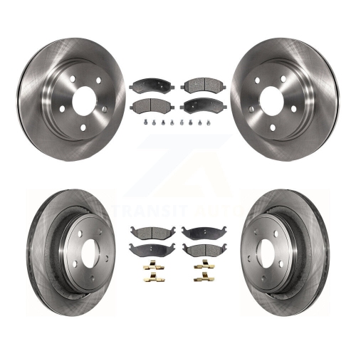 Front Rear Brake Rotors & Semi-Metallic Pad Kit For Ram 1500 Classic Dodge Chrysler Aspen K8F-100944