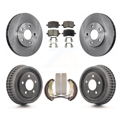 TRANSIT AUTO  Front Rear Brake Rotor Semi-Metallic Pad & Drum Kit for Chevrolet Malibu Rear Brakes K8F-103364