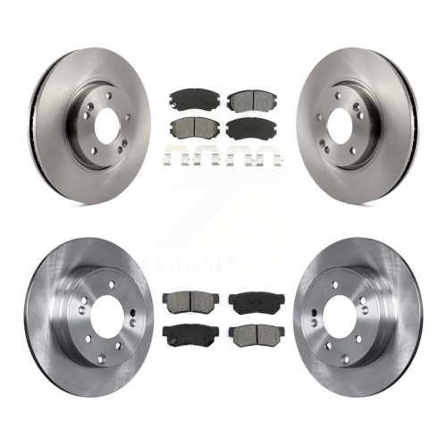 Front Rear Disc Brake Rotors And Semi-Metallic Pads Kit For Hyundai Sonata 3.3L K8S-101311