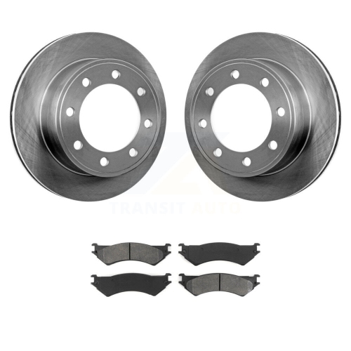 Rear Brake Rotor And Semi-Metallic Pad Kit For Ford E-350 Super Duty E-250 Econoline Club K8S-101594