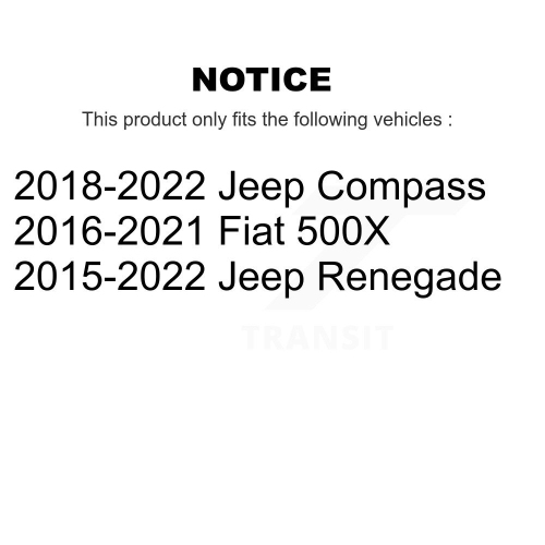 Front Disc Brake Rotors And Ceramic Pads Kit For Jeep Compass Renegade Fiat 500X K8C-100199