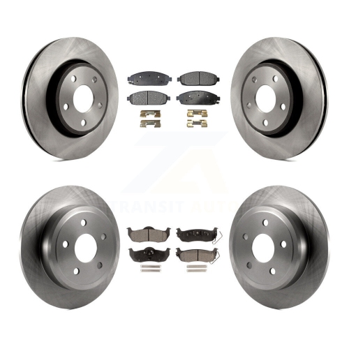 TRANSIT AUTO  Front Rear Disc Brake Rotors And Ceramic Pads Kit for Jeep Grand Cherokee Commander K8T-101032