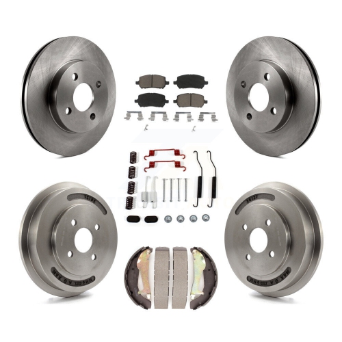 CMX  Front Rear Disc Brake Rotors Ceramic Pad & Drum Kit (7PC) for Chevrolet Cobalt Pontiac G5 K8C-102198