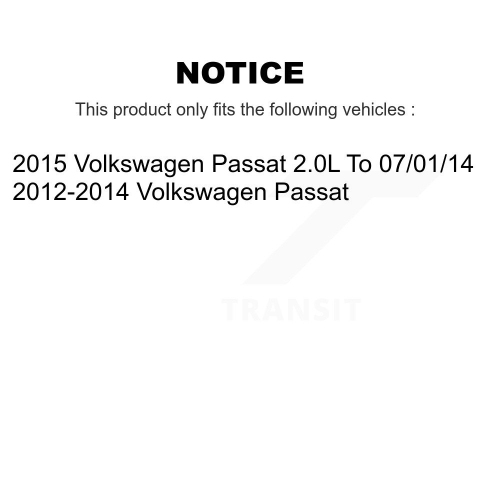 Disques de frein arrière avant et plaquettes semi-métalliques pour la Passat K8S-101282 2012-2014 de Volkswagen