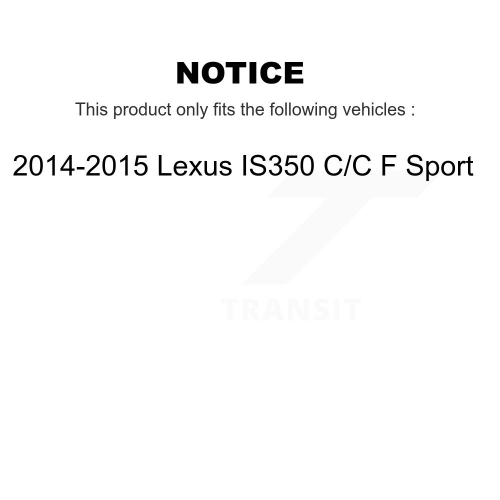 Plaquettes semi-métalliques de disques de frein arrière avant pour Lexus IS350 C F Sport K8F-102623 2014-2015