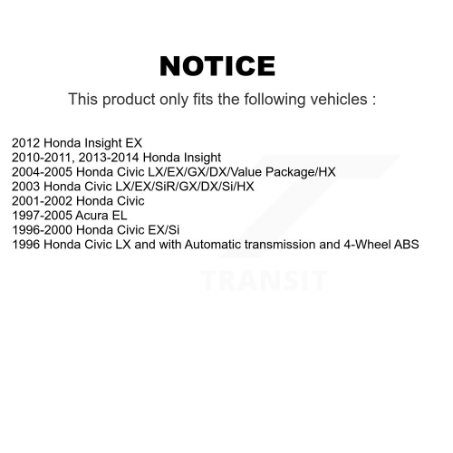 Front Disc Brake Rotors And Semi-Metallic Pads Kit For Honda Civic Acura EL Insight K8S-100261