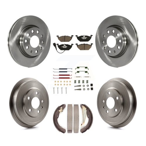 CMX  Front Rear Brake Rotor Ceramic Pad & Drum Kit (7PC) for Volkswagen Jetta Rear Brakes K8C-102380