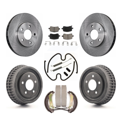 Front Rear Brake Rotor Ceramic Pad & Drum Kit (7Pc) For Chevrolet Malibu rear brakes K8C102288