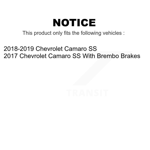 Rear Coated Drilled Slotted Disc Brake Rotors And Ceramic Pad Kit For Chevrolet Camaro SS KDT-100718