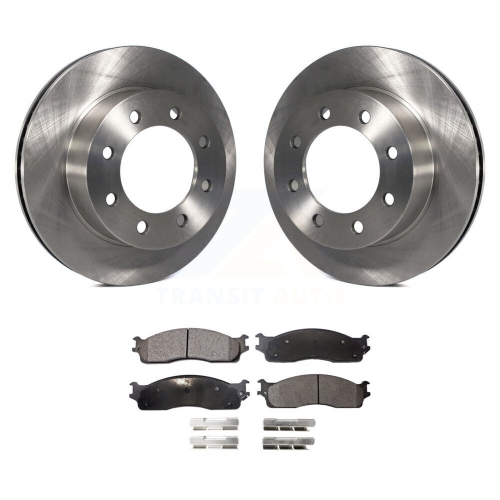 TRANSIT AUTO  Front Disc Brake Rotors And Semi-Metallic Pads Kit for Dodge Ram 1500 3500 2500 K8F-100212