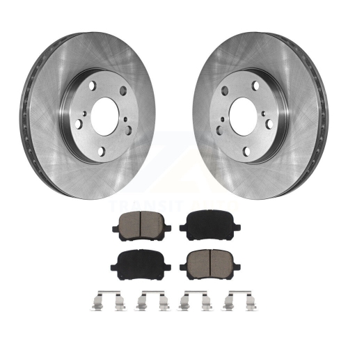 MotorbyMotor Front Brake Rotors & Pads Kit For Toyota Avalon, Camry & Lexus ES300h – Drilled & Vented, Ceramic Pads, Lifetime Warranty