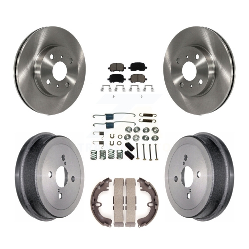 CMX  Front Rear Disc Brake Rotor Ceramic Pad Drum Kit (7PC) for Toyota Corolla Chevrolet Prizm K8C-102237