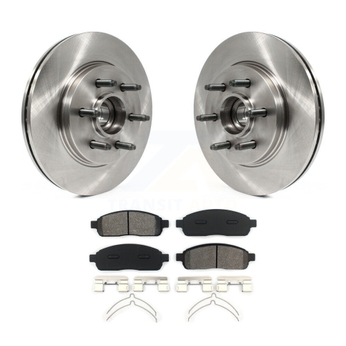 TRANSIT AUTO  Front Disc Brake Rotors Hub And Semi-Metallic Pads Kit for Ford F-150 Lincoln Mark Lt Rwd K8S-100720