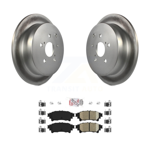 Rear Coated Brake Rotor & Ceramic Pad Kit For Toyota Highlander Sienna