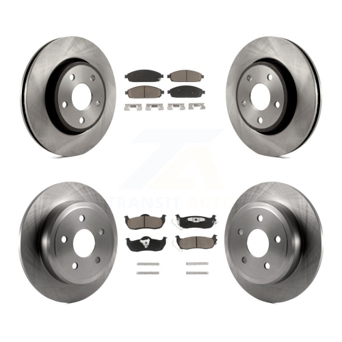 Front Rear Disc Brake Rotors And Ceramic Pads Kit For Jeep Grand Cherokee Commander K8C-100864