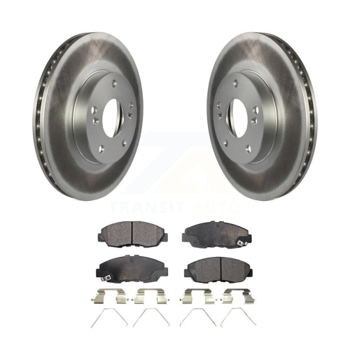 TRANSIT AUTO  Front Coated Disc Brake Rotors And Ceramic Pads Kit for 2014-2015 Honda Civic Touring Kgt-100215