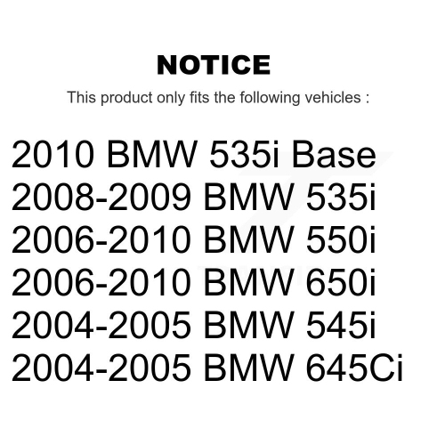 Front Disc Brake Rotors And Ceramic Pads Kit For BMW 650i 645Ci 550i 545i 535i K8C-100579