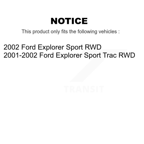 Front Ceramic Rear Semi-Metallic Pad Brake Rotor Hub Kit For Ford Explorer Sport Trac RWD K8A-105926