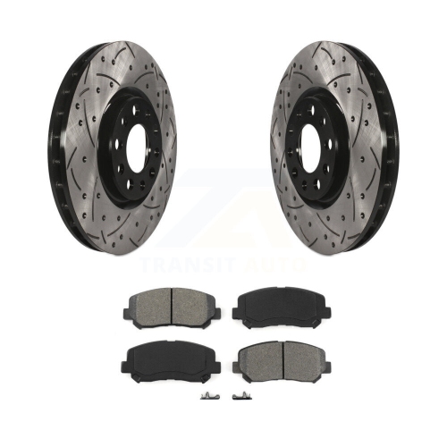 Image 1 de 10.. Ensemble de plaquettes semi-métalliques pour disque de frein à fente de semelle de semelle pour Chrysler 200 Dodge Dart KDS-100046