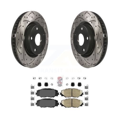 Image 1 de 10.. Ensemble de plaquettes en céramique pour disque de frein à fente de perceuse avant pour Toyota RAV4 Matrix Pontiac Vibe Scion IM KDA-100182