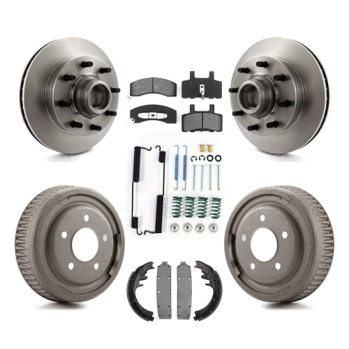 Image 1 of 10.. Front Rear Disc Brake Rotor Semi-Metallic Pad Drum Kit For Chevrolet C1500 Suburban K8S-102834