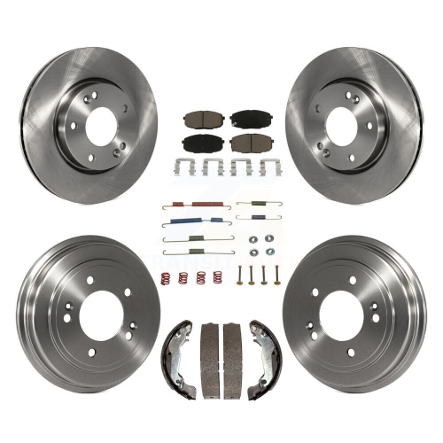 Image 1 de 10.. Disques de frein avant arrière Plaquettes en céramique et tambour pour Hyundai Elantra K8C-102233